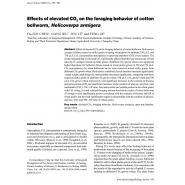 Effects of elevated CO₂ on the foraging behavior of cotton bollworm, Helicoverpa armigera